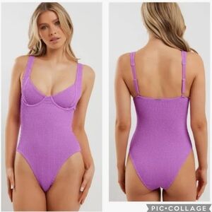 Billabong Purple Women's One Piece Swimsuit